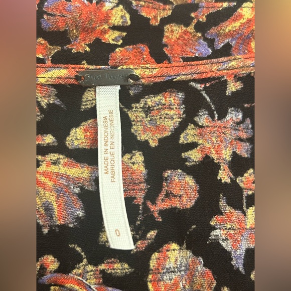 Free People Floral Black mini dress - Picture 4 of 4